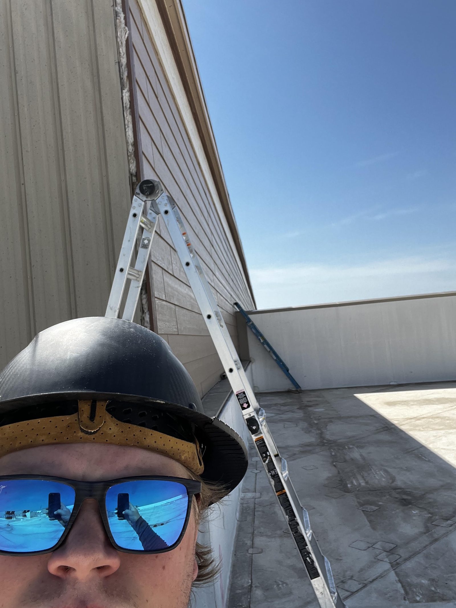 On site on a commercial roof